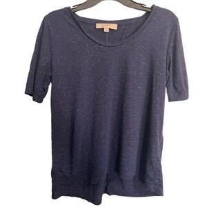 Ann Taylor Loft Blue speckled top - Size Medium Petite